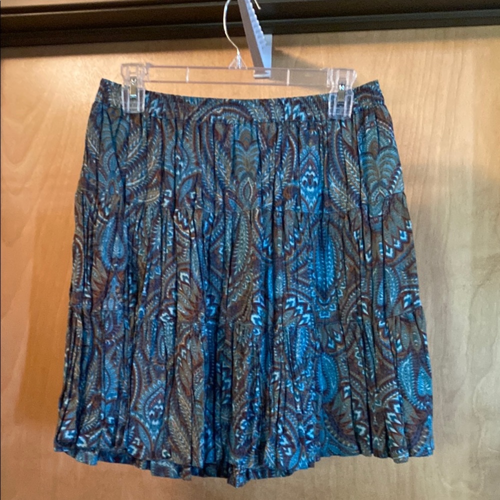 Cattlelac Ranch Paisley Mini Skater Skirt; Size L